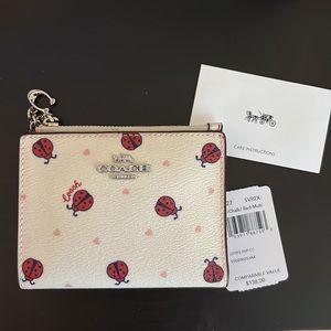 NWT Small Coach Wallet Ladybug design